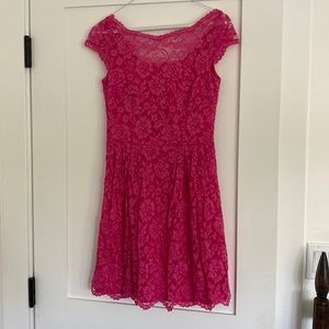 Pink / fuchsia lace dress